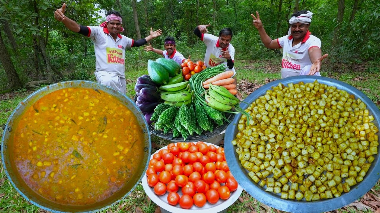 Panner Masala and Bengali special Sukto recipe cooking for village people | villfood Kitchen