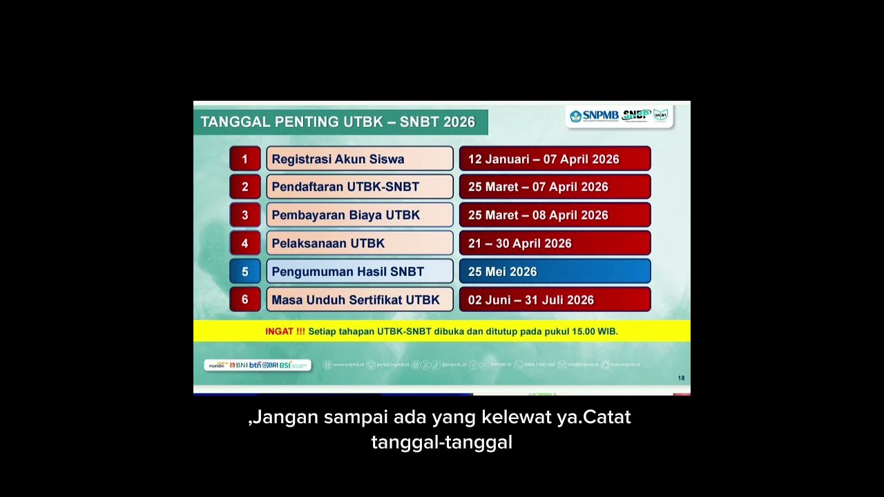 Sukses SNBT 2026. Info aturan SNBT 2026