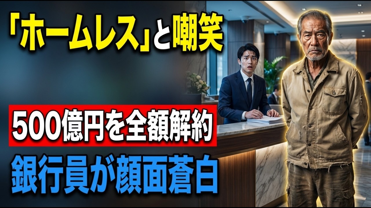 「小汚い客にやれるか！」大手銀行で風船を貰おうとしただけで笑われた貧相なボロボロ恰好の老人と７歳少女。しかし翌日、500億円を引き出し、銀行を追いやった。#泣ける話 #感動