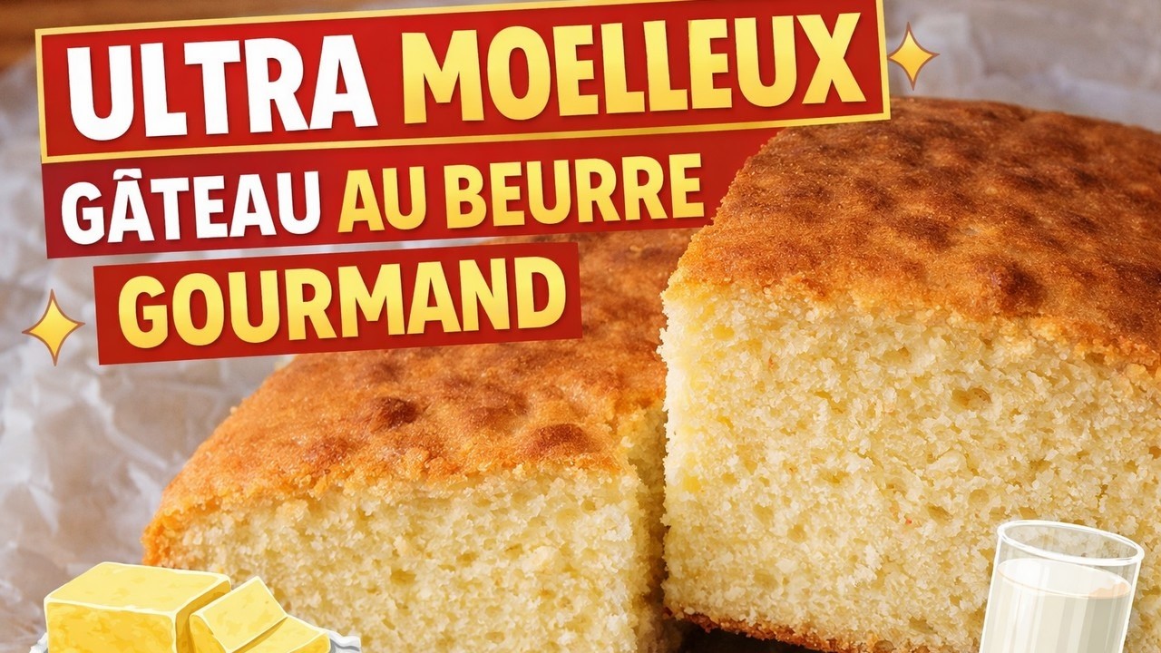 Gâteau au Beurre Léger Ultra Moelleux et Gourmand - Recette maison rapide et facile