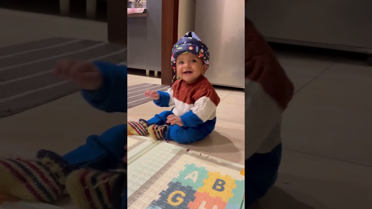 Play with mokshu #babyplaying #themokshlife
