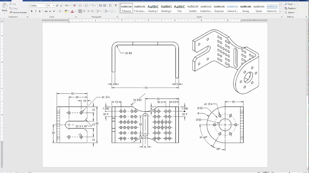 Drawing Setup and Dimensioning Parts in SolidWorks