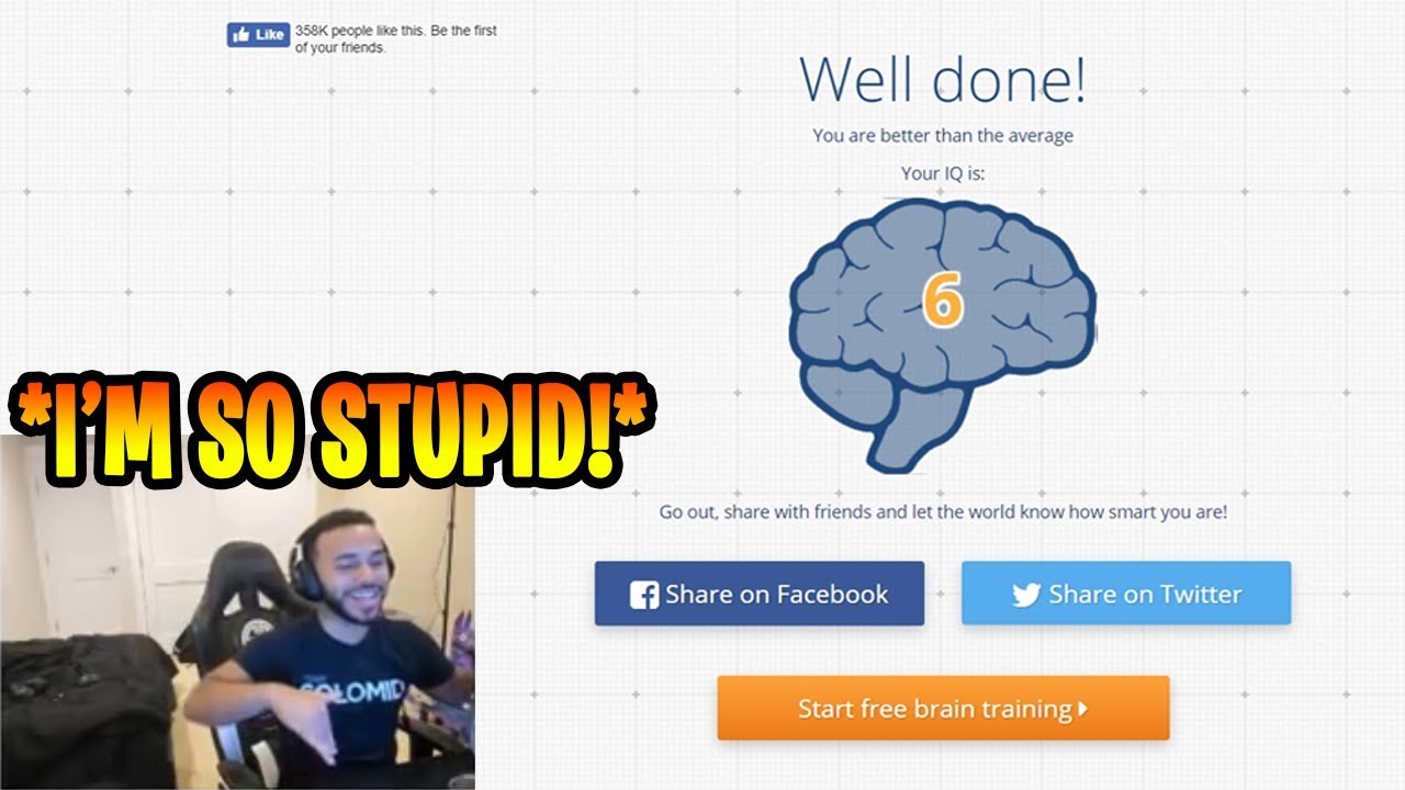 Hamlinz Takes the IQ TEST (6 IQ Result!)
