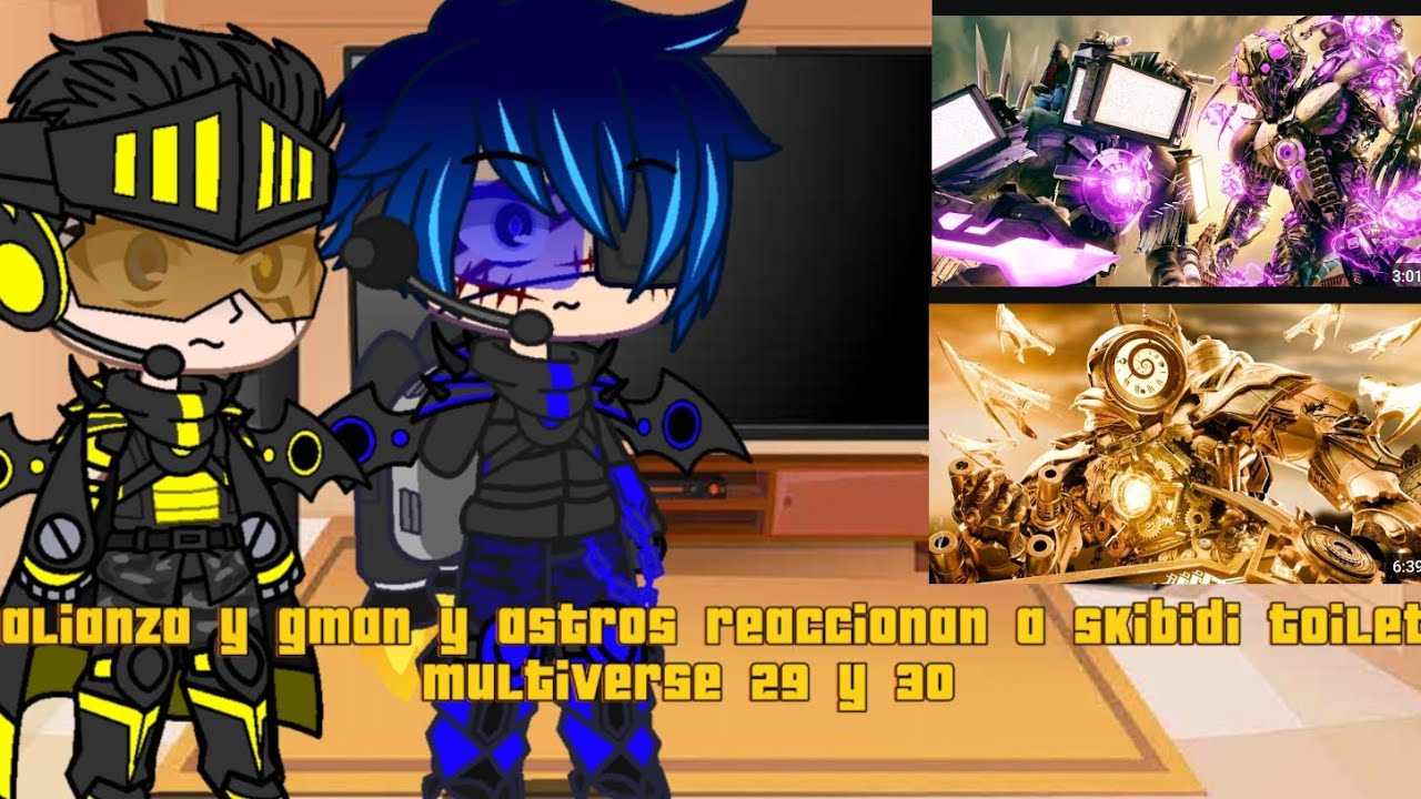 La alianza y gman y astros reaccionan a skibidi toilet multiverse 29 y 30