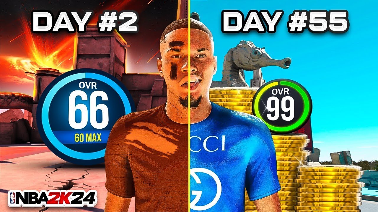 60 to 99 Overall with NO MONEY SPENT on NBA2K24! Part #2