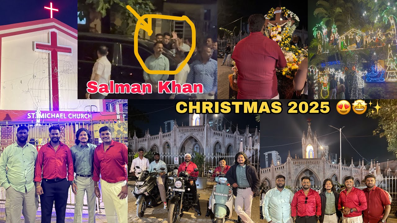CHRISTMAS 2025 😍🎄| MAHIM CHURCH | MOUNT MARRY CHURCH | Spoted Salman Khan 😍