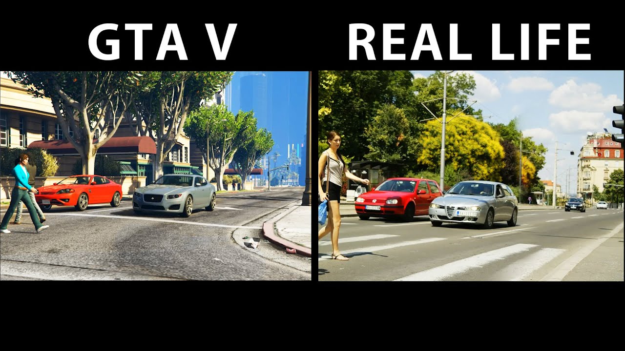 GTA V vs Real Life [Side by Side] Part 1