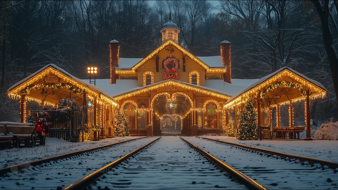 Cozy Winter Jazz - The Train Station 🚂