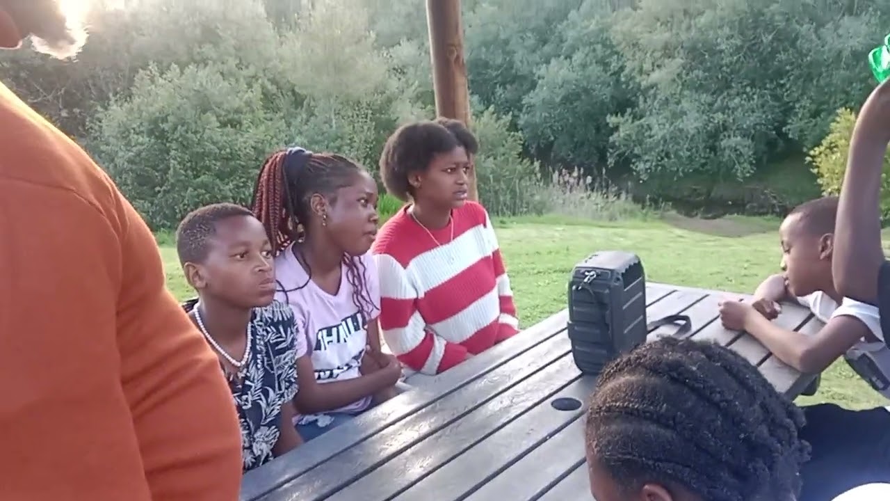 Apostle Bongani Masango with his church youth