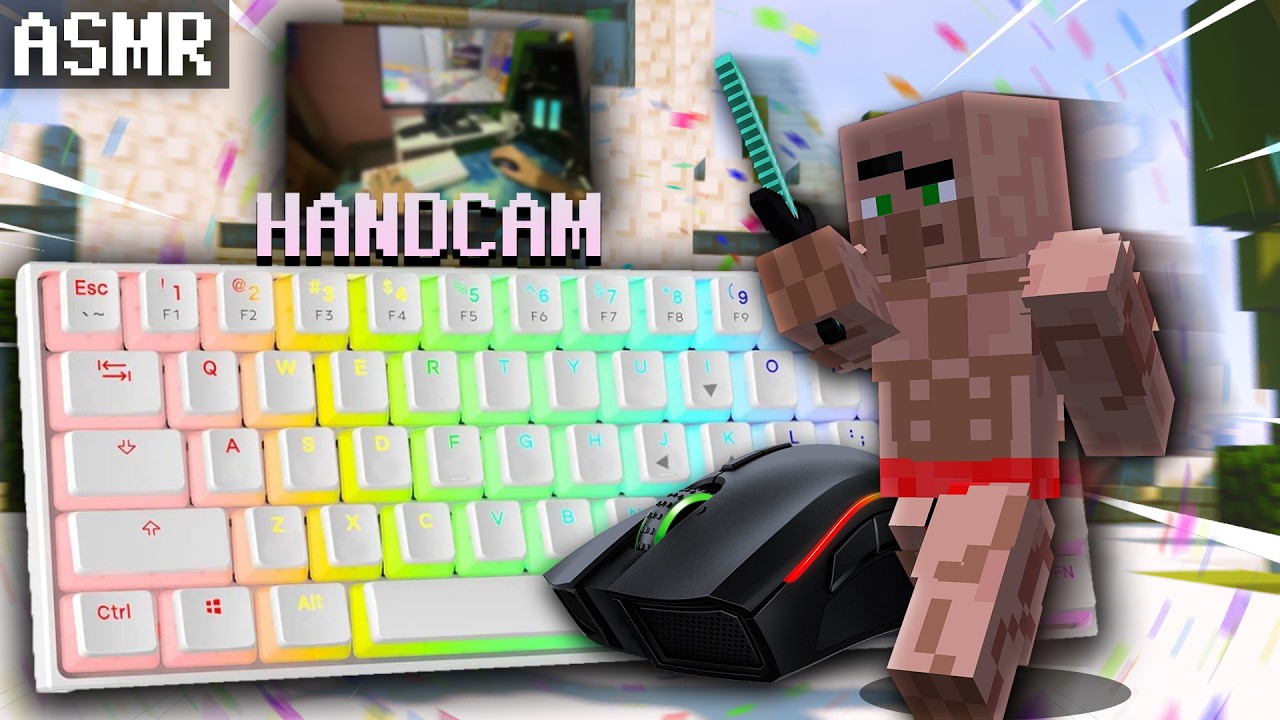 [ 8 MINUTES ] BEDWARS LUCKYVN ASMR Keyboard & Mouse Sounds w/Handcam | BEDWARS LUCKYVN