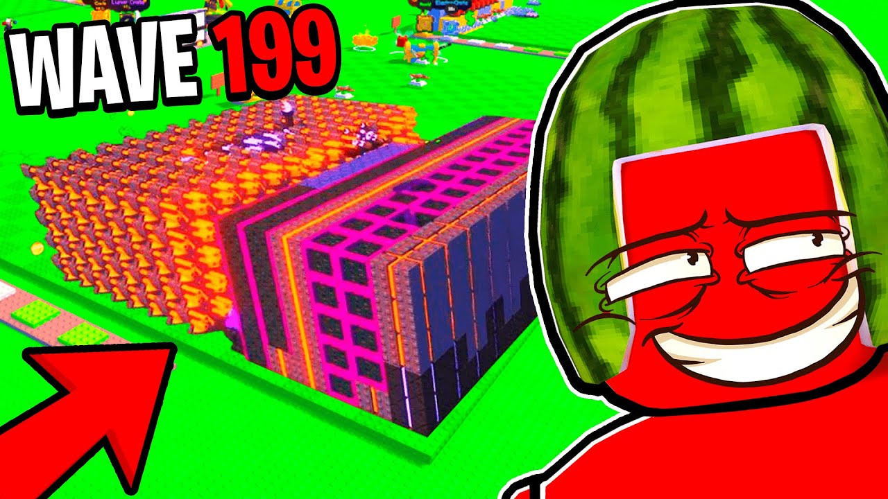 SURVIVE WAVE 200 In Build Ur Base (Roblox)