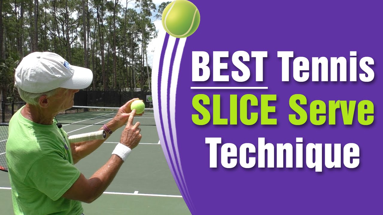 BEST Tennis Slice Serve Technique -  How To Hit Slice Serve in Slow Motion