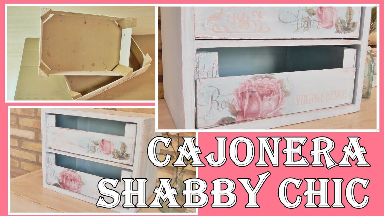 CAJONERA RECICLANDO CAJAS DE FRESAS Y CARTÓN / CARTONAJE / DECOUPAGE
