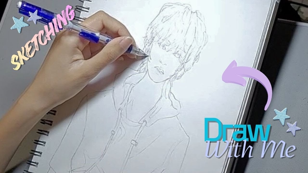 Draw with me / How I attempt to draw Tamamori Yuta /  Almost full real-time process 😅