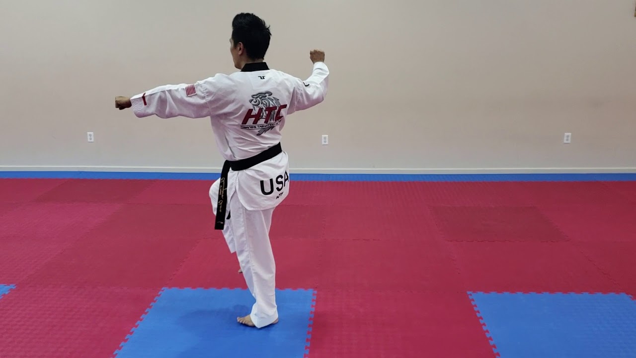 Taegeuk SA 4 JANG - Green Blue Stripe Belt with Explanation