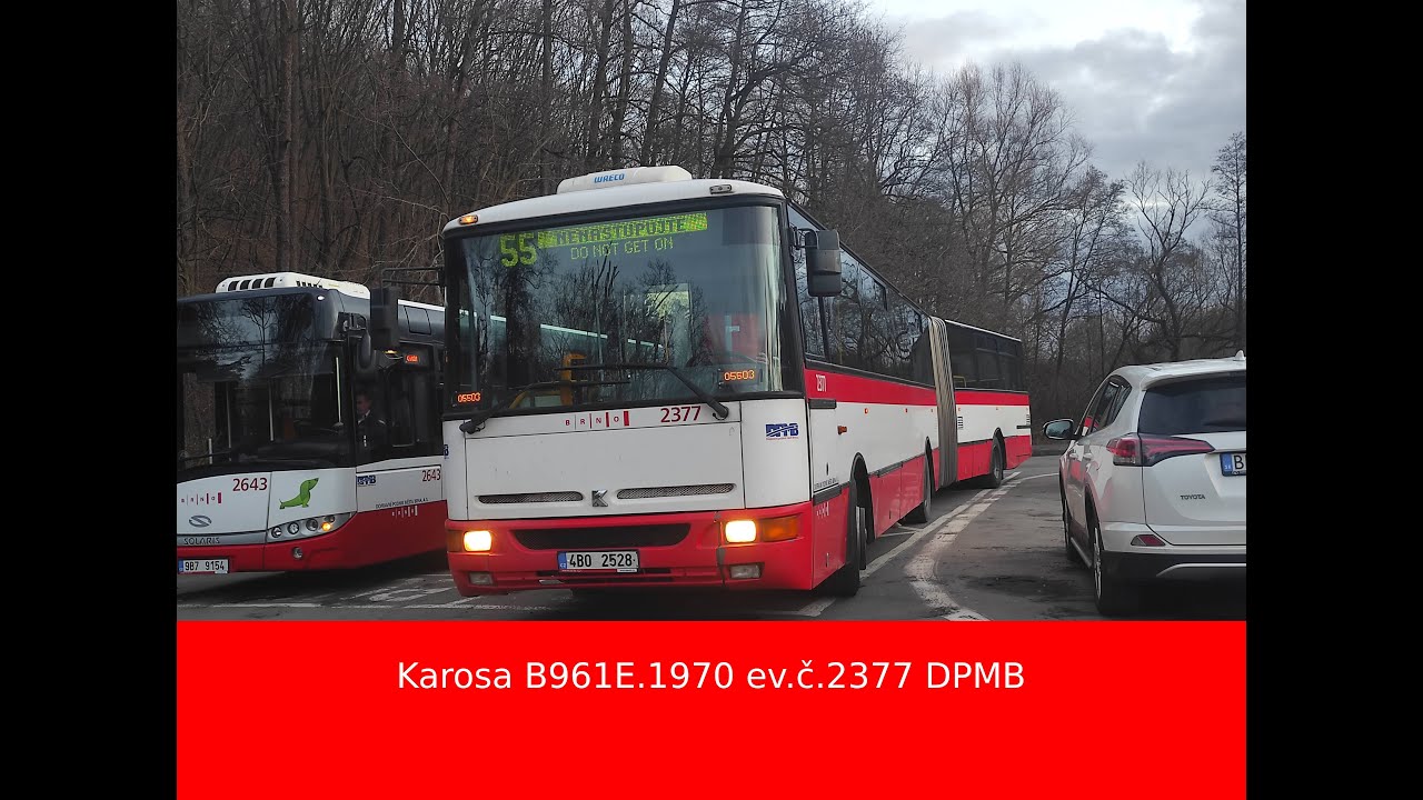 Jízda autobusem Karosa B961E.1970 ev.č.2377 DPMB