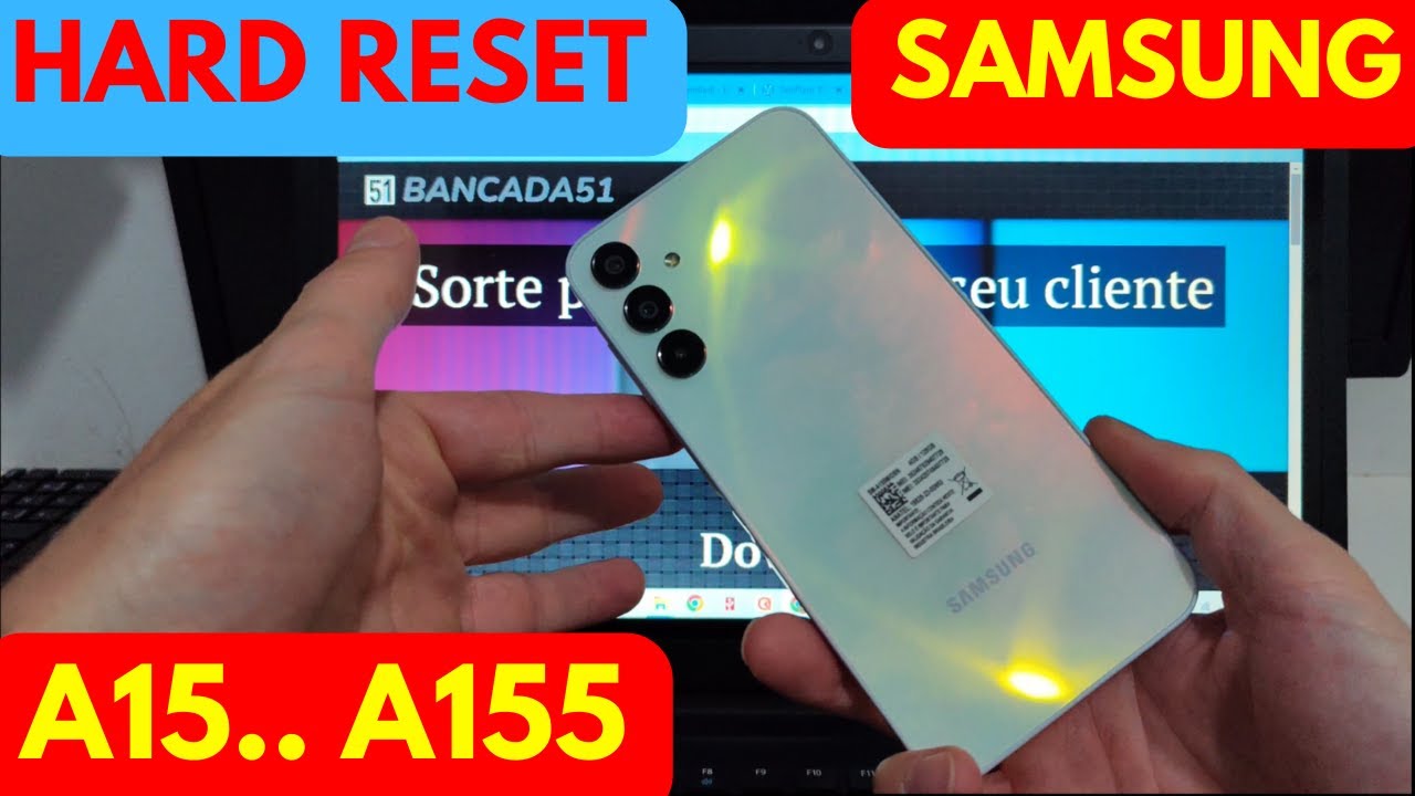 Como formatar, fazer Hard reset no Samsung A15, desbloquear senha padr&atilde;o A15