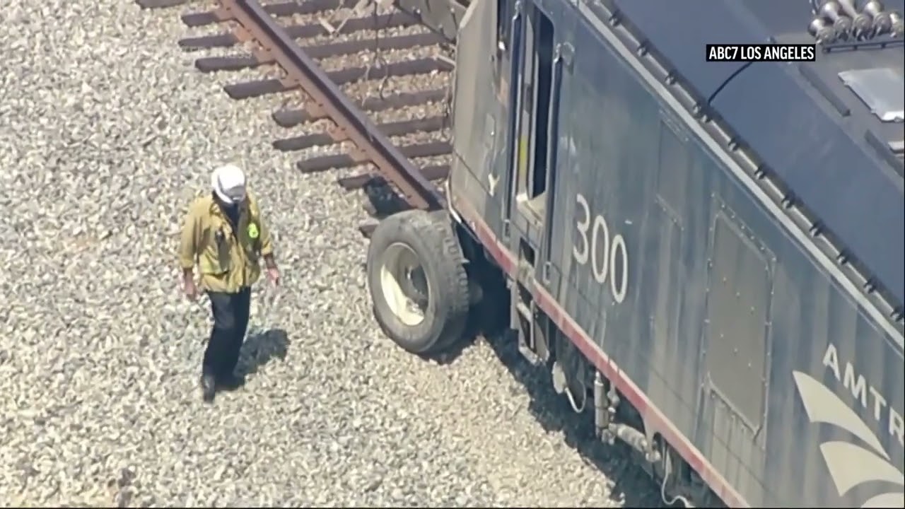 Amtrak train derails after California Collision