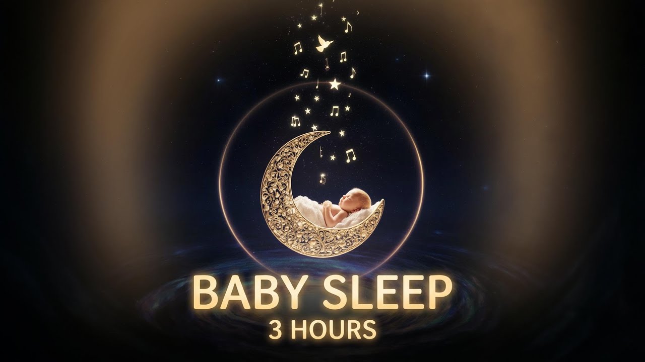 Row Row Little Boat – 3 Hours Baby Sleep Music | Modern Gentle Lullaby