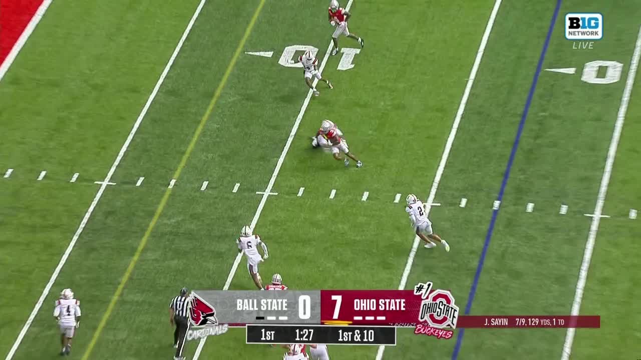 Julian Sayin Finds Devin McCuin for the TD vs. Ball State | Ohio State Football