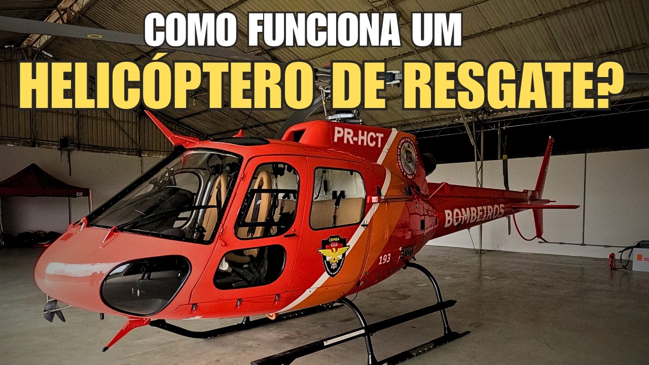 “Como Funciona o Helicóptero de Resgate dos Bombeiros? | Veja por Dentro do AS350 Esquilo”