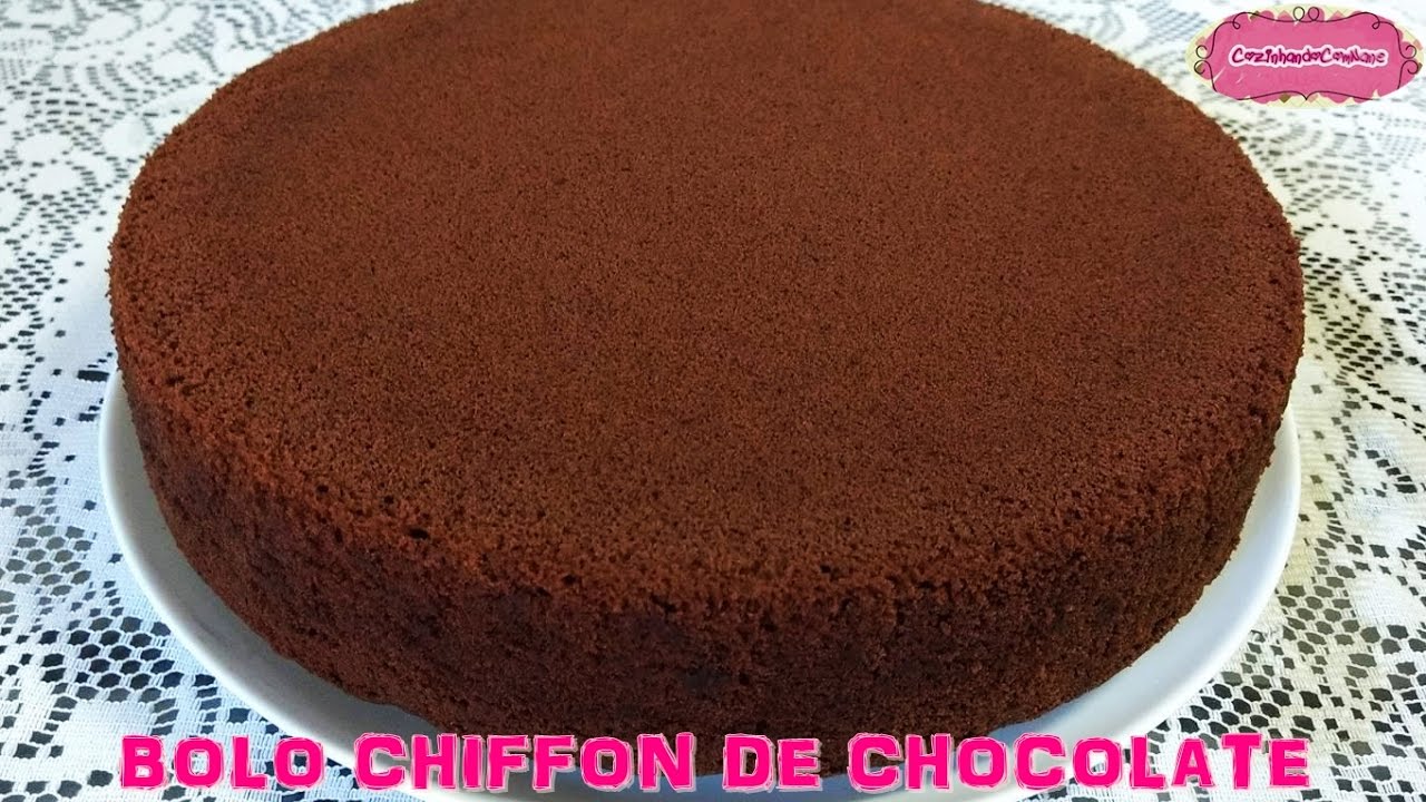 BOLO CHIFFON DE CHOCOLATE com CozinhandoComNane :)