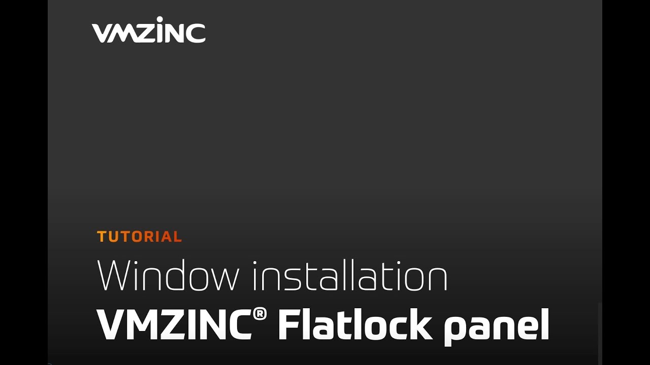 UK - Window Installation - VMZINC Flatlock panel