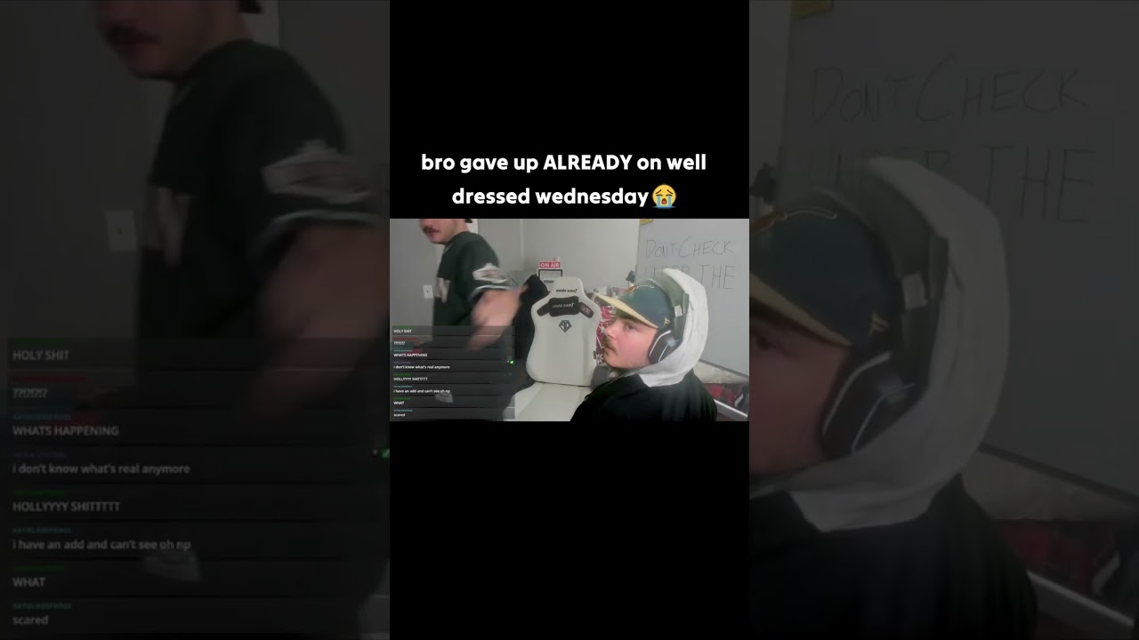 bro gave up on well dressed wednesday