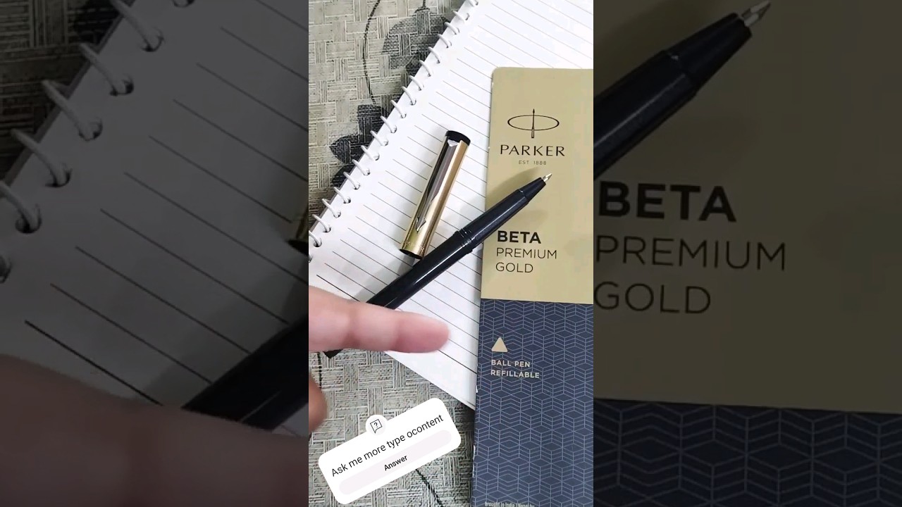 unboxing and reviewing Parker beta premium  gold ball pen #shots #pen