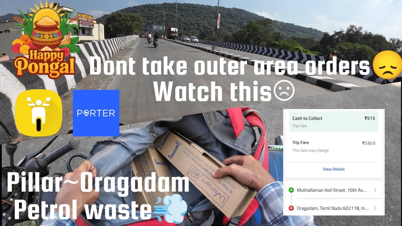 Return to chennai🛣️15km⛽Without orders📦☹️ | Porter🚚Rapido🛵 Vlogs | Tamizh🐐|