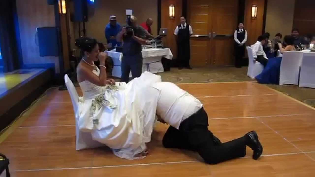 Pier Wedding...Garter Removal!