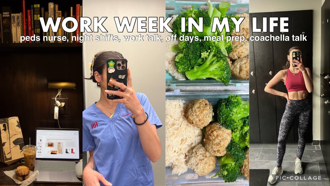 PEDS NURSE WEEK IN MY LIFE | 3 night shifts, off days, meal preps, podcasting, coachella talk