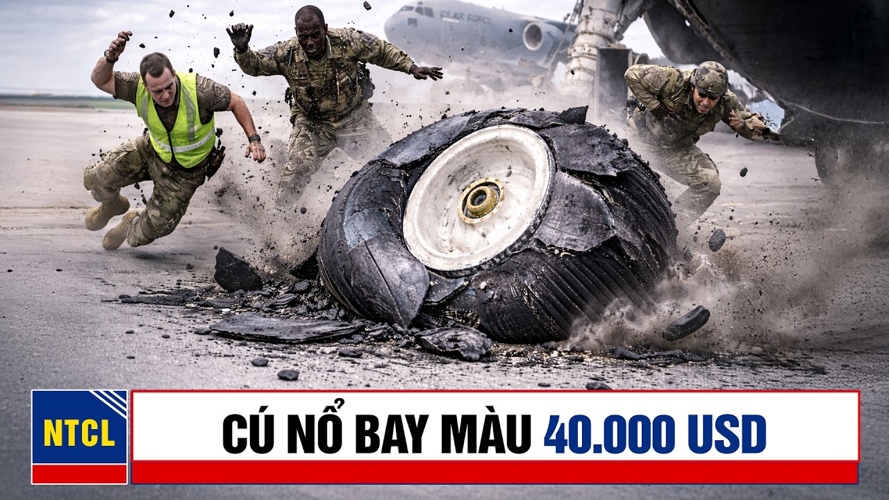 Điều Kinh Khủng Gì Xảy Ra Khi Lốp Máy Bay 40.000 USD Của Không Quân Mỹ Nổ Tung?