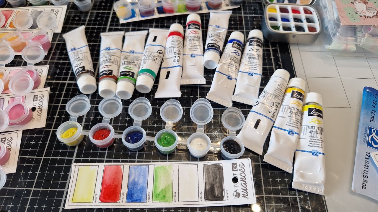 MES AQUARELLES: MISE EN PETITS POTS   #winsorandnewton #aquarelle