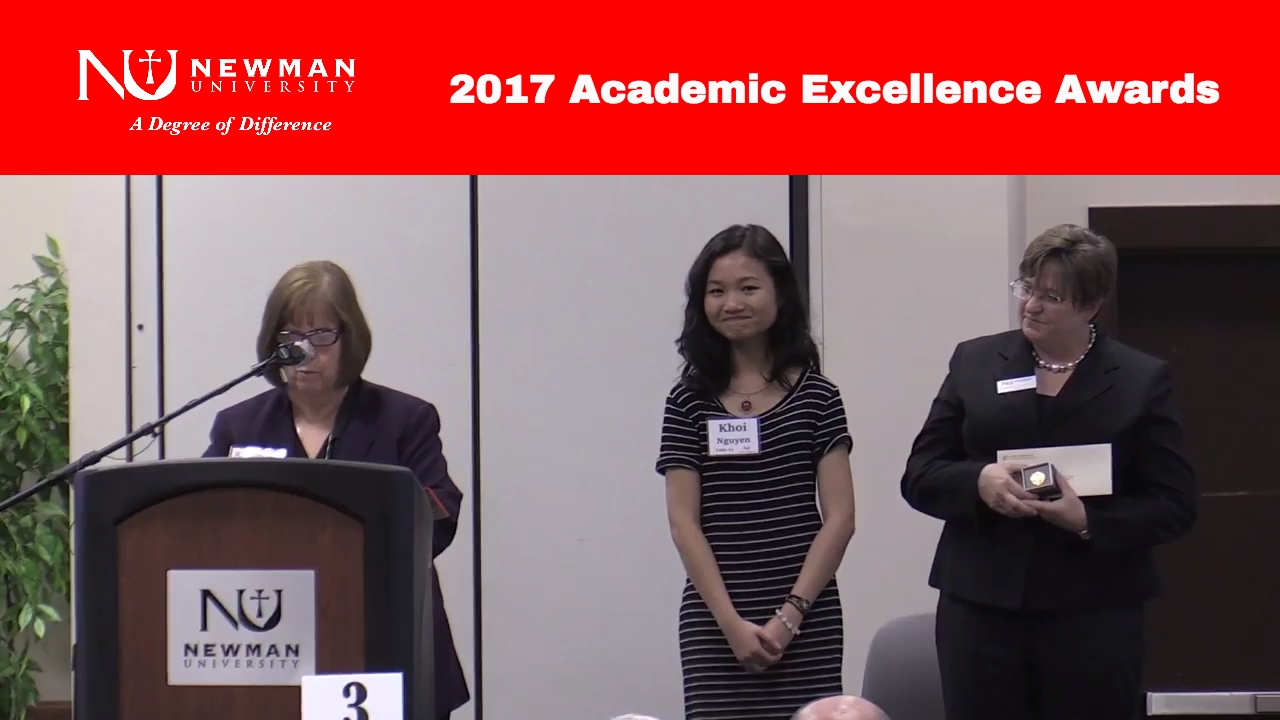 2017 Newman University Academic Excellence Awards