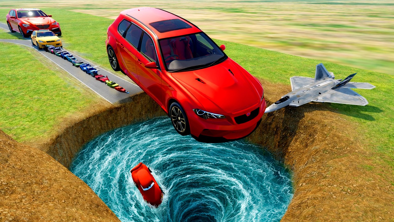 🔥 BIG & SMALL CARS vs SQUARE PIT #32 💥 – BeamNG.drive Extreme Crash Challenge | Impala BeamNG
