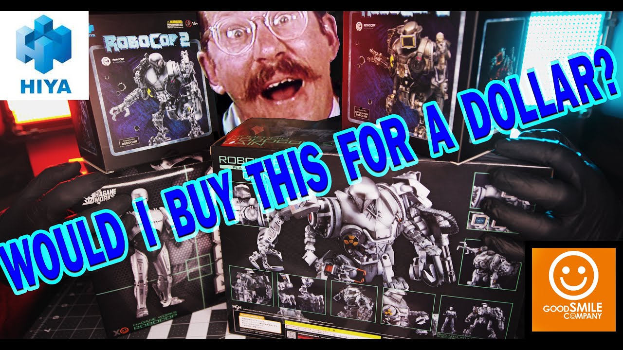 Good Smile Company's Robocop and Robocop 2 Cain. Plus, Hiya Toys   standard and battle damaged Cain.