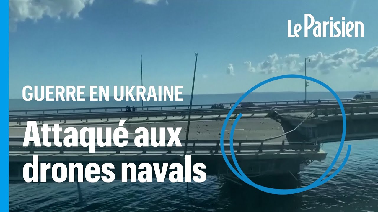 L'Ukraine revendique l'attaque du pont de Crimée « à l'aide de drones navals »