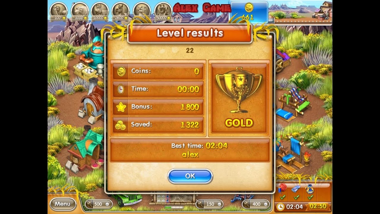 Farm Frenzy 3 American Pie (level 22) only GOLD Веселая ферма 3 Американский пирог Уровень 22 Золото