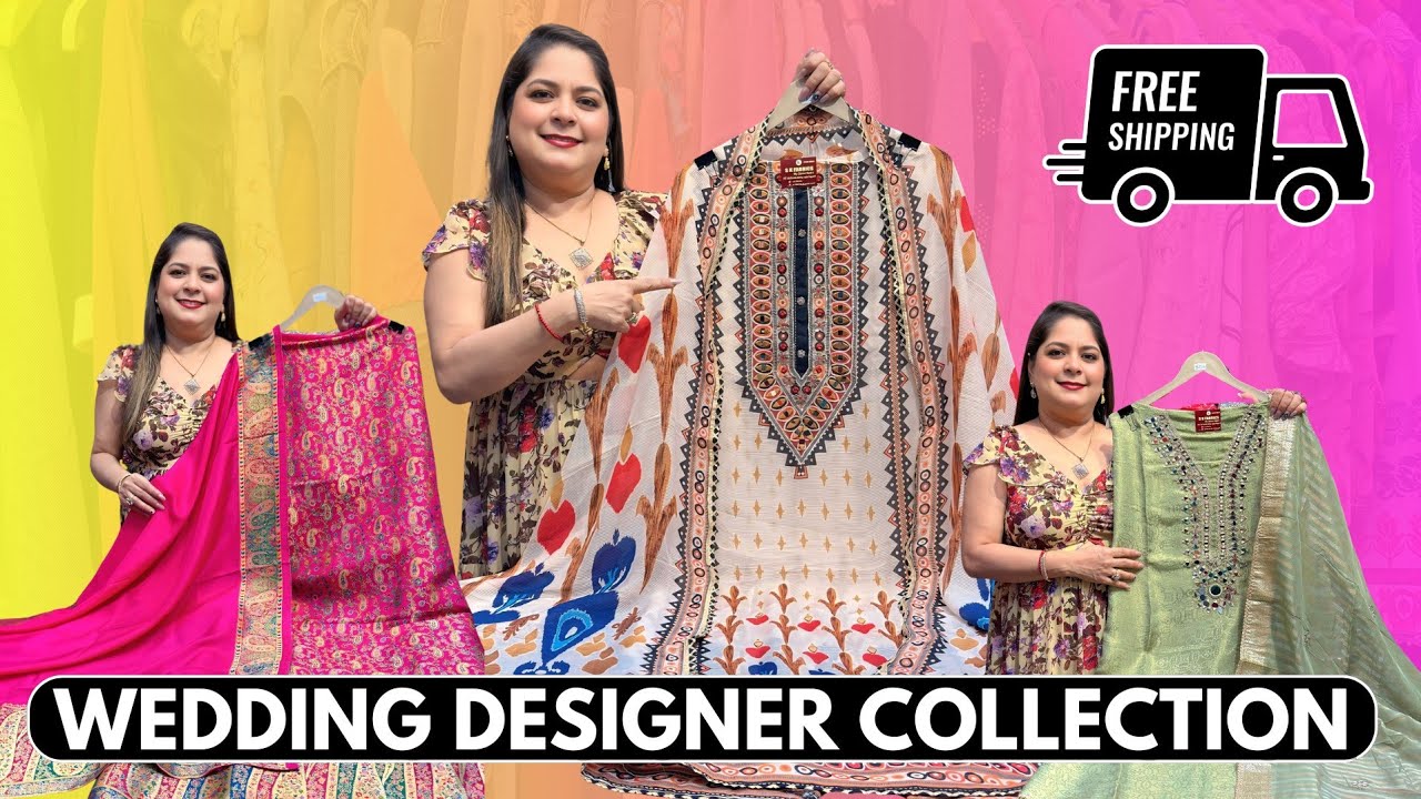 STUNNING UNSTITCHED SUITS COLLECTION | PASHMINA, MAHESHWARI, HANDWORK & MORE DESIGNER SUITS!! 😍😍