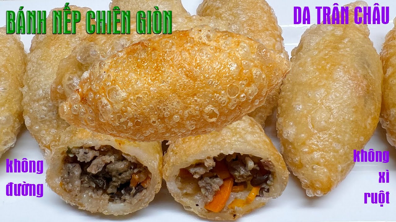 Bánh Nếp Chiên Giòn, Bánh Cam Nhân Mặn Không Đường, 0 Bột Nở - Fried Savory Glutinous Rice Dumplings
