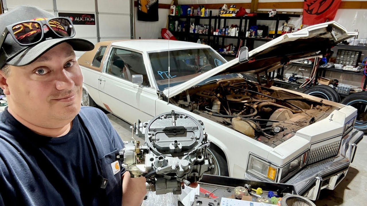 Carb Swap and Using an Air Bazooka to Seat my Tires 1979 Cadillac DeVille