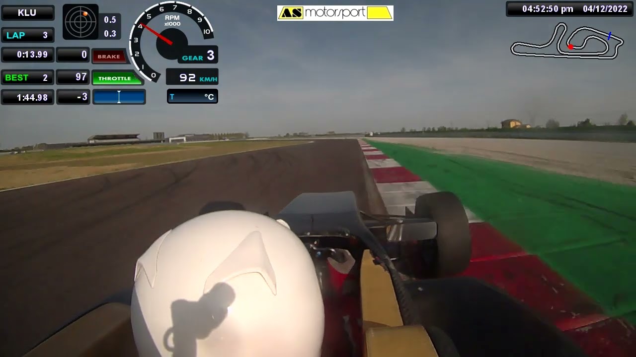 F4 onboard camera Cremona Circuit 10/04/2022 engine running-in (rodaggio motore), Second stint