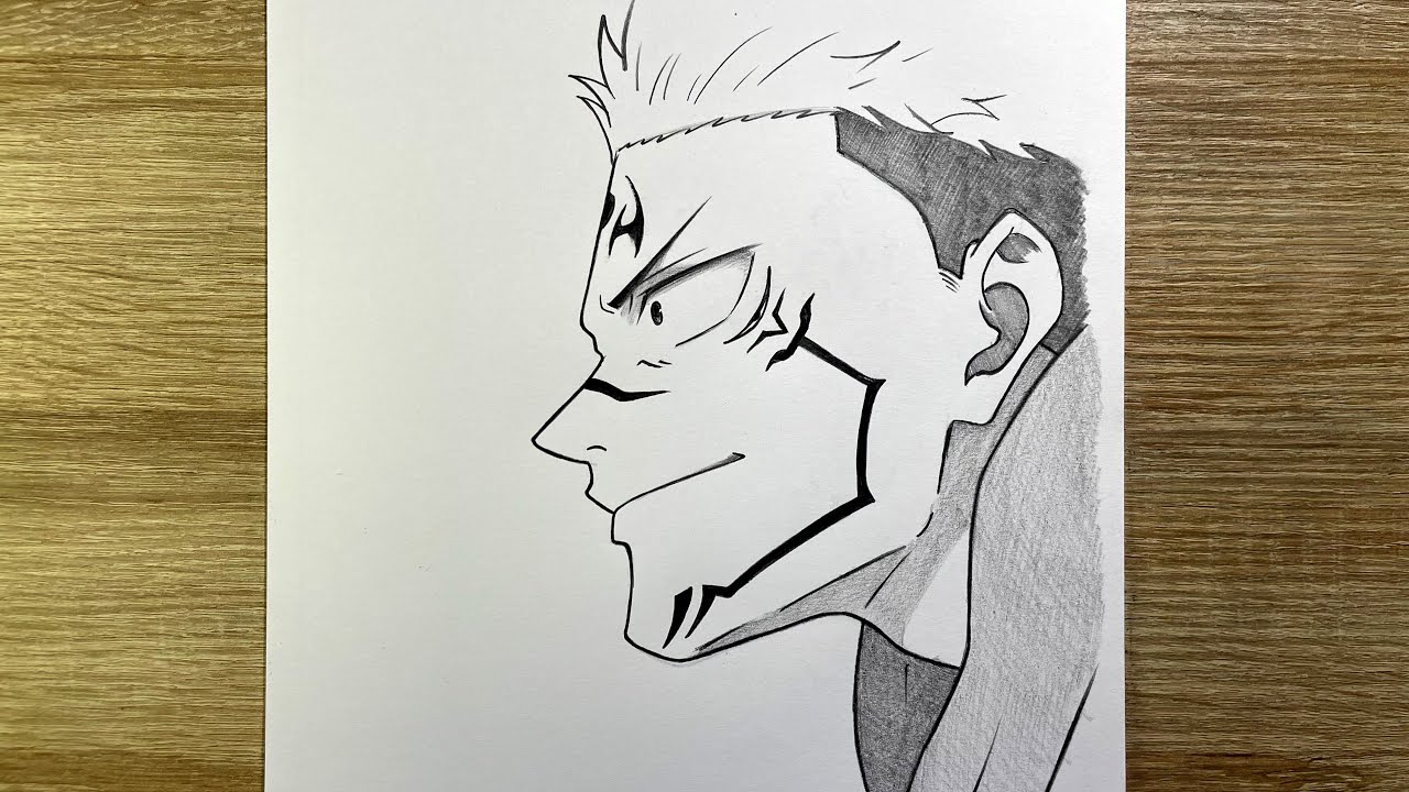 Como dibujar a Sukuna de Jujutsu Kaisen | Dibujo de anime facil paso a paso