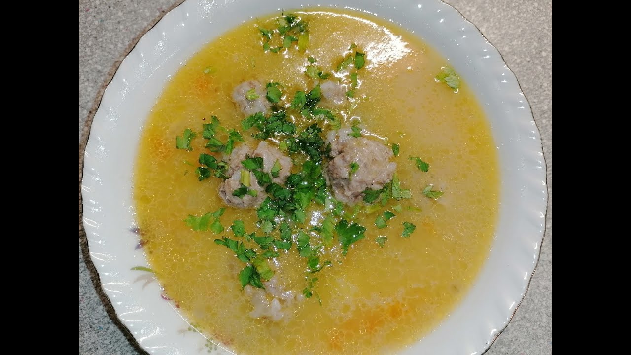 Греческая кухня 🇬🇷  ЮварлАкя авголЕмоно (суп с фрикадельками)