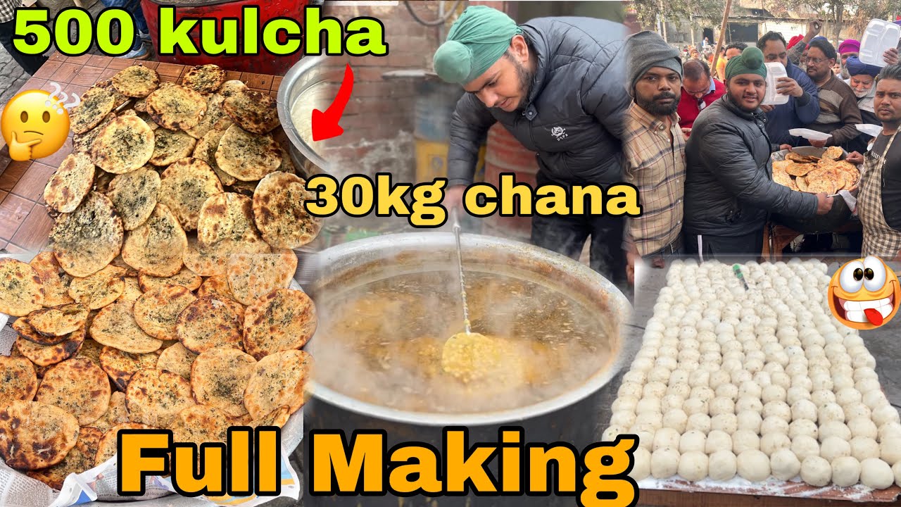 Amritsari kulcha Desi Ghee wala 😋|| Daily 500 kulcha making 😱|| food Vlog