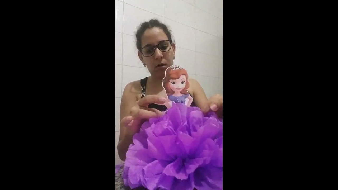 Centro de mesa Princesinha Sofia fácil e barato