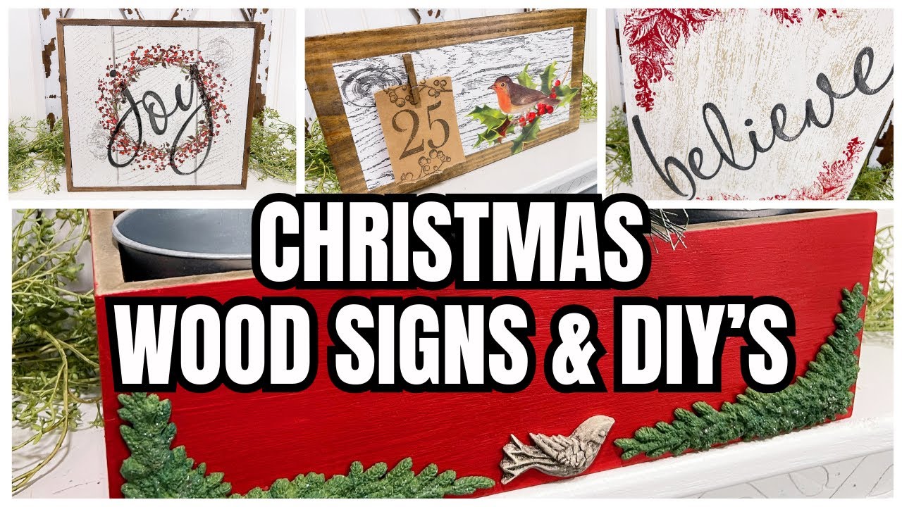 Christmas WOOD Signs and DIY's - DIY Christmas wood inspiration - Scrap wood Christmas DIY's