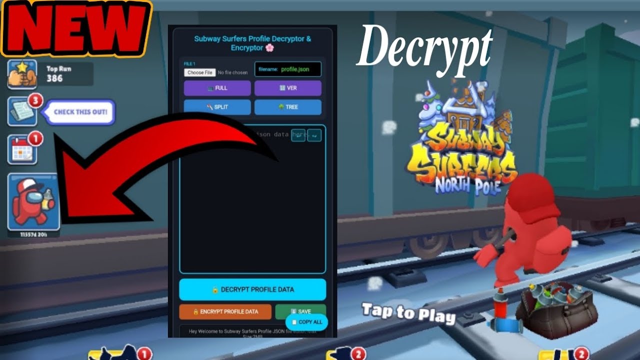 [tutorial]Subway Surfers Decrypt new Edit File l Newer App l safedate