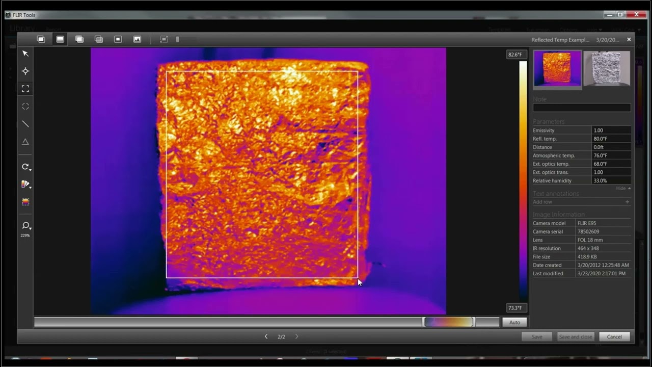 AVS 3655 - IR Demo - Step 1 - Reflected Temperature - Using Flir Tools